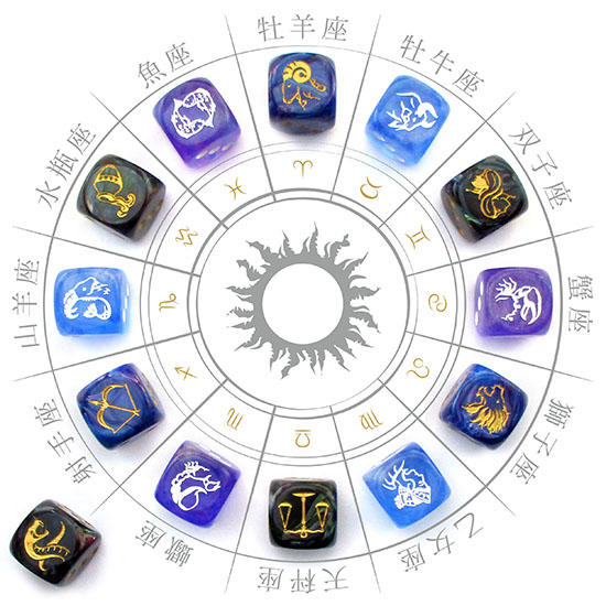 21日 黄道十二星座ダイス ドラタコ サイコロ専門店